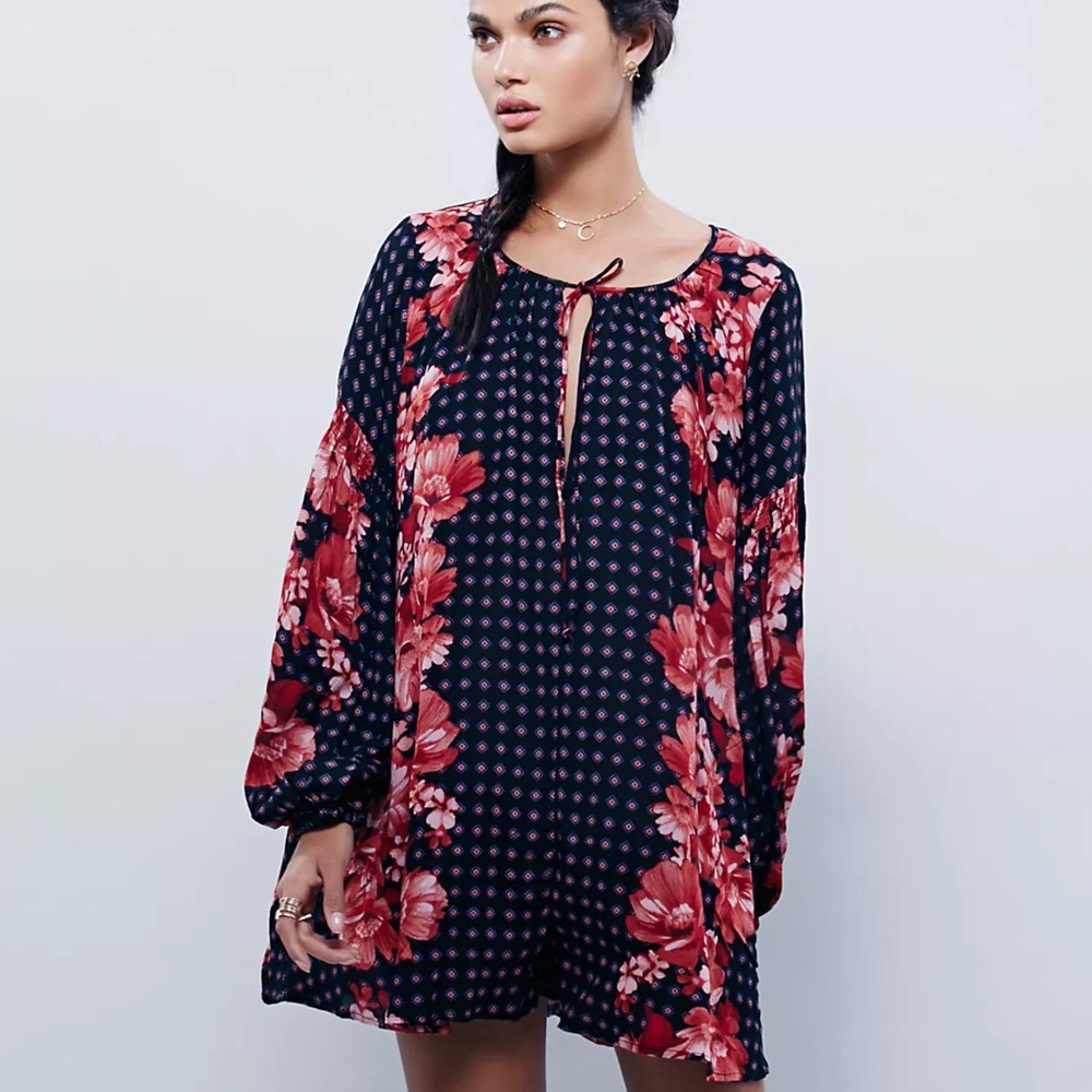 Free People Sunset Boulevard Oversized Floral Romper